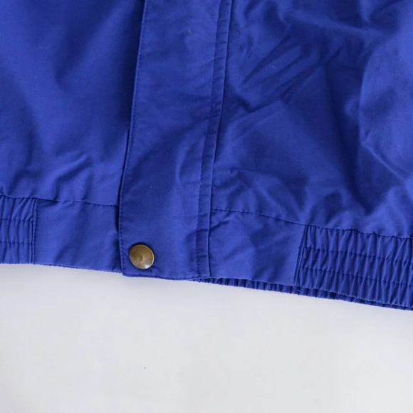 Vintage 90S Tourney Blue  And Green Lightweight Nautical Zip Up Nylon Jacket L - Picture 6 of 11